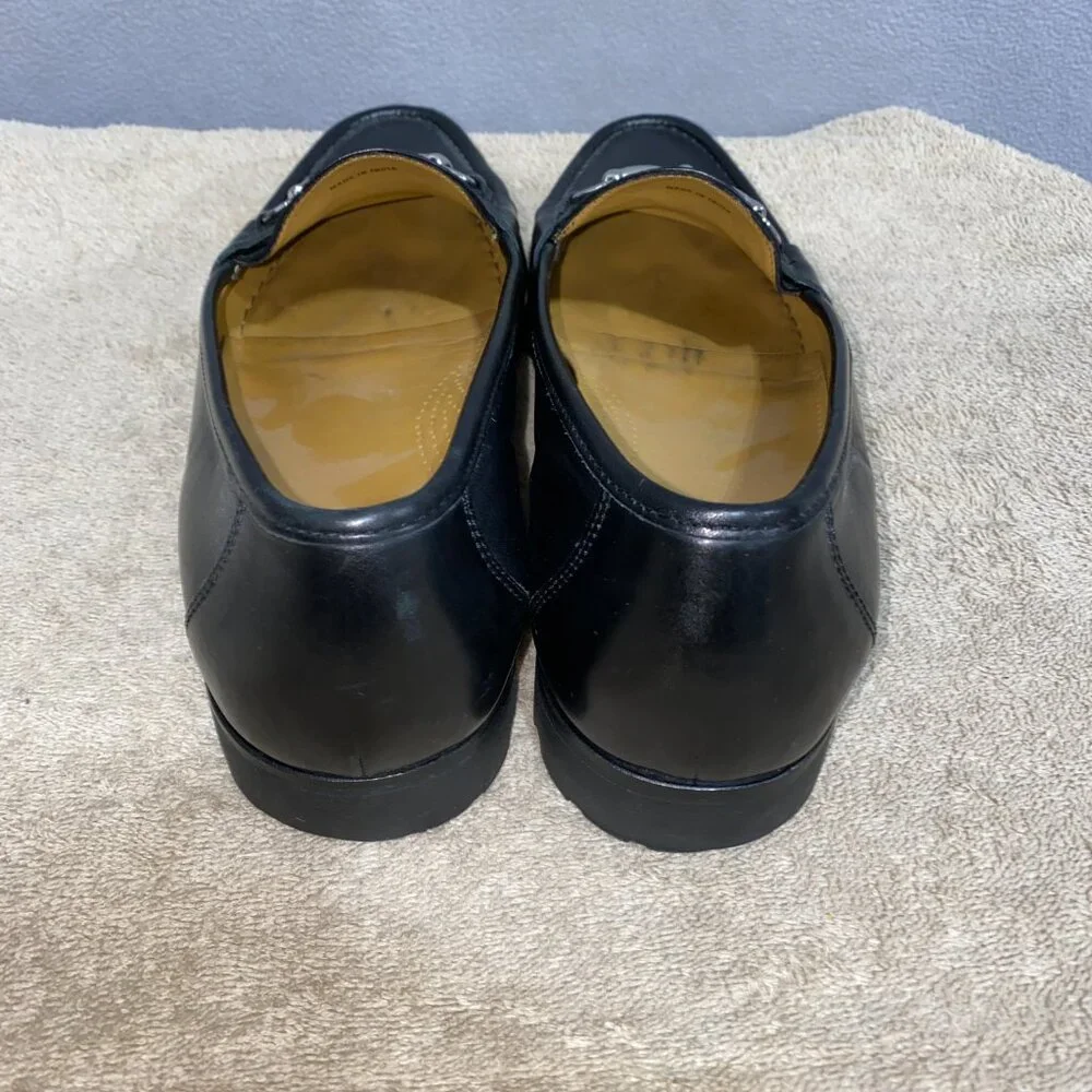 Cole Haan Men’s 9.5M Black Leather Horsebit Loafers Lug Sole Dress Casual Shoes - Picture 3 of 7
